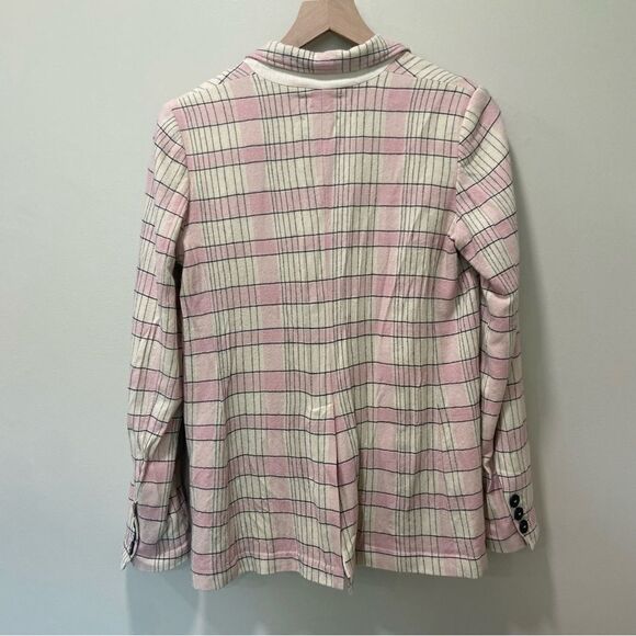 Forte Forte Pink Plaid Virgin Wool Blend Blazer sz II (6) - Picture 8 of 14